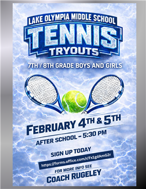  Tennis Tryouts 2026
